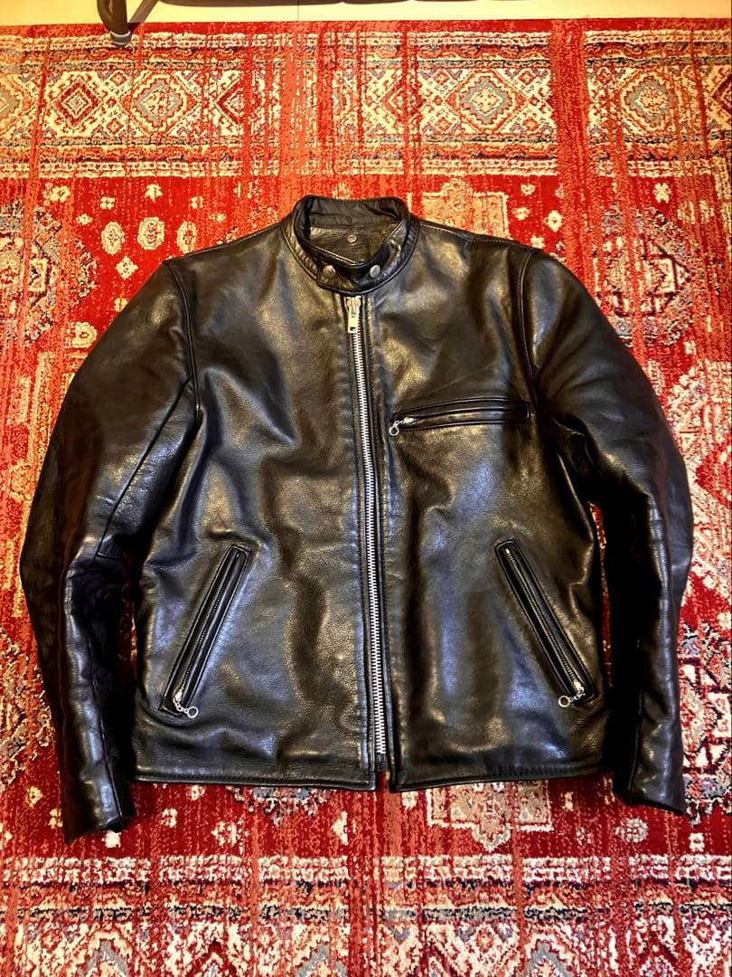 vanson 42 シルバーカスタム　レザー シングルライダース　キルティング