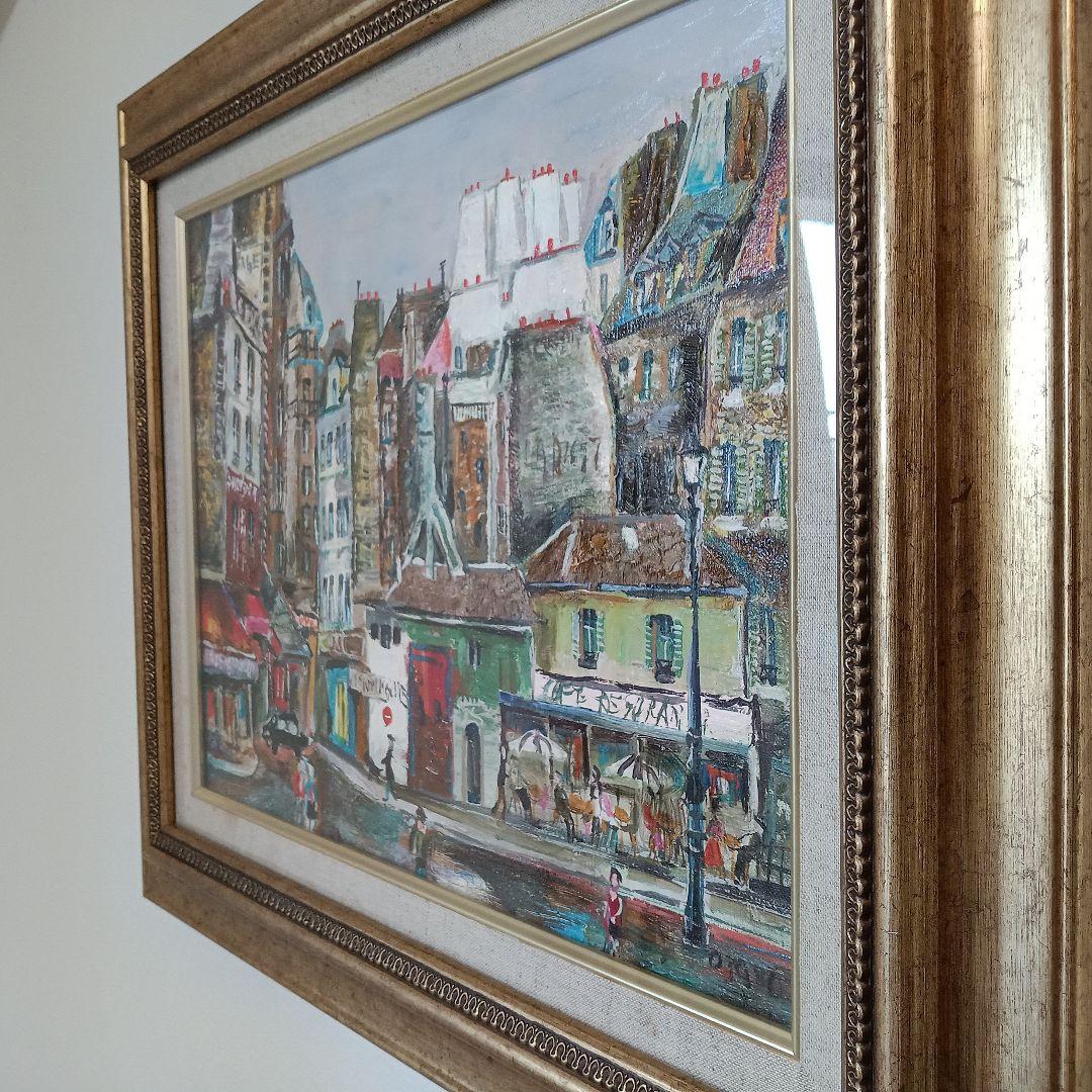 小澤勇寿郎　パリの街です　美品の油絵です