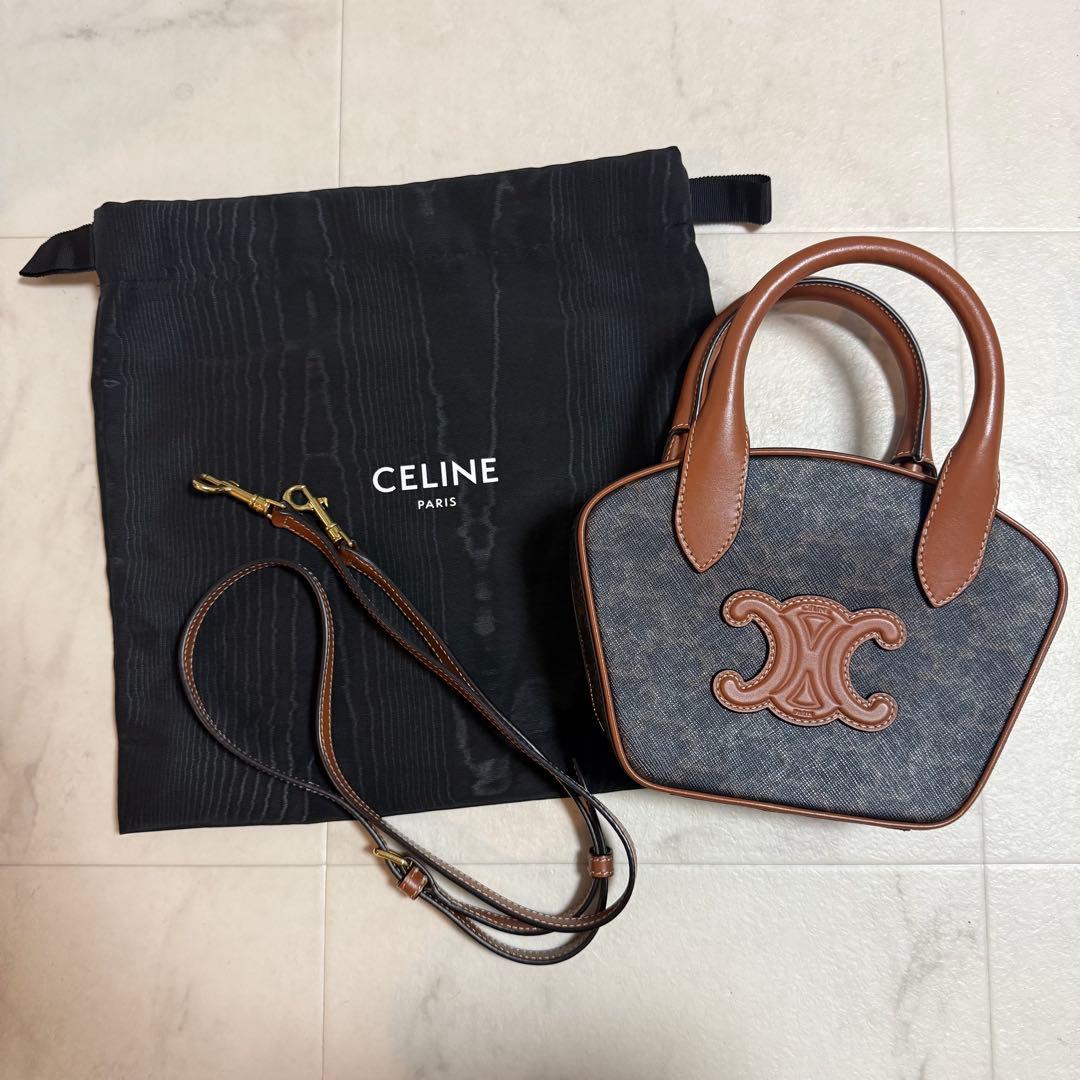 CELINE セリーヌ ボウリングバッグ　トリオンフ　ハンドバッグ　ショルダー