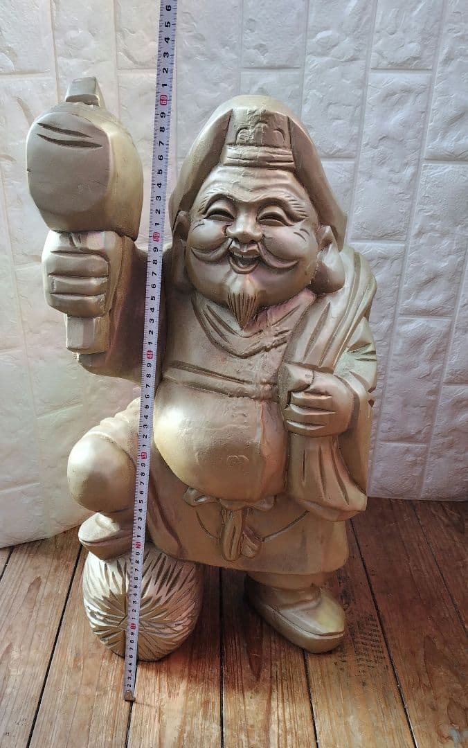 木彫り 大黒天 Statue Lucky God Vintage