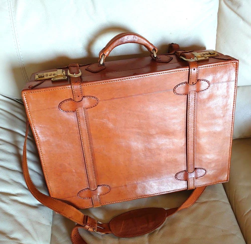 本革製　トランクケース ブラウン（ハンズセレクト）