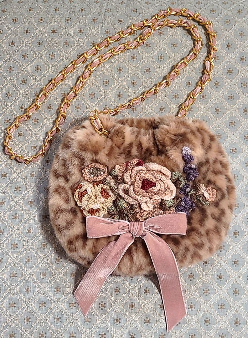 ピンクハウス　レオパード柄　ファー　ショルダーバッグ