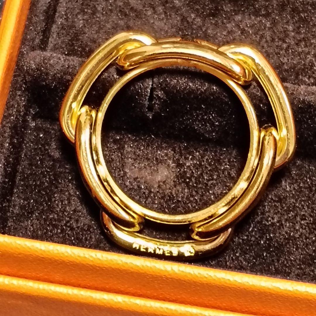 美品　エルメス　 スカーフリング　シェーヌダンクル　付属品なし