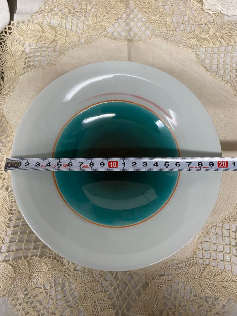 有田焼泰明窯　前田泰昭　高台皿　湖畔(未使用、実家保管品)