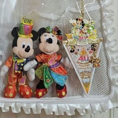 ディズニーランド40周年　ぬいば　ガーランドバッグチャーム　トートバッグ