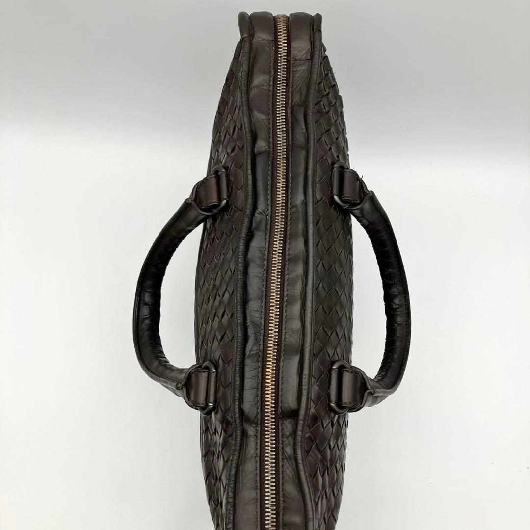 ボッテガヴェネタ　ブリーフケース　イントレチャート　2way ショルダー付き　茶