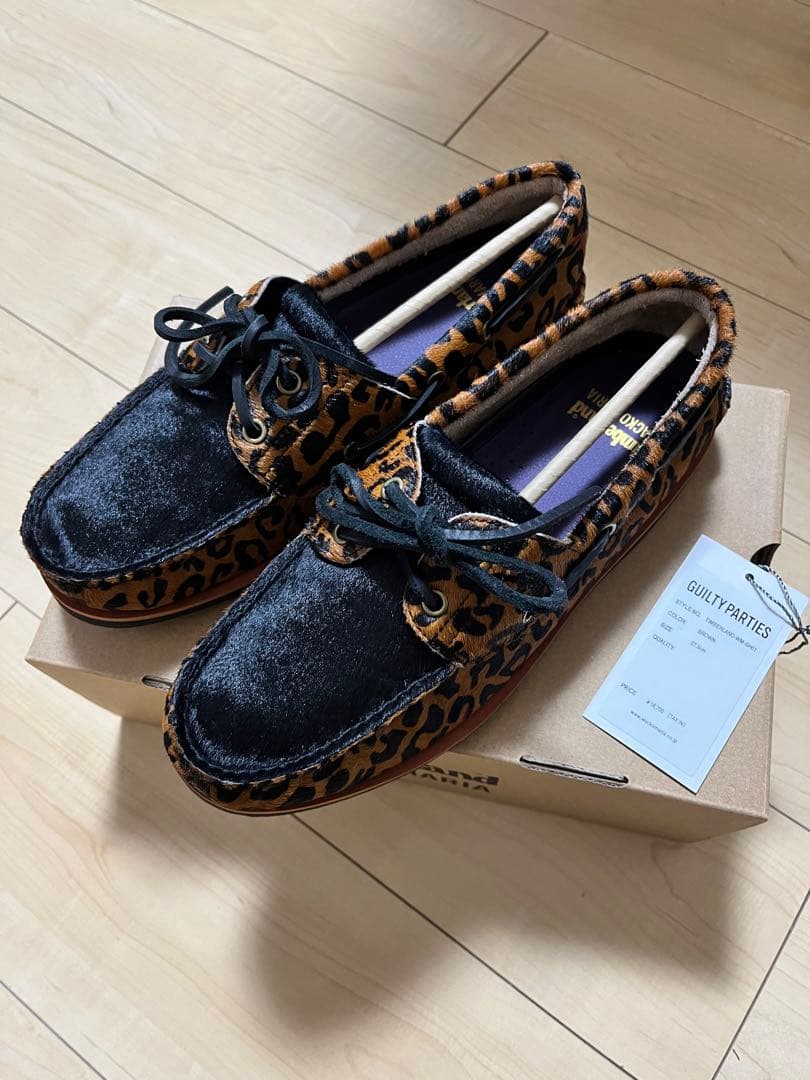 Timberland× WackoMariaワコマリアレオパードデッキ27.5