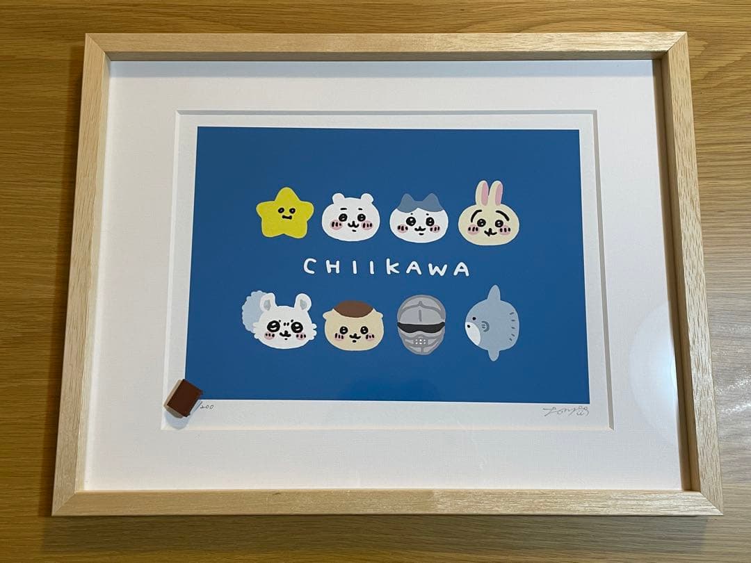 ちいかわ アートフレーム FACE ナガノ 直筆サイン付き　複製原画　当選品