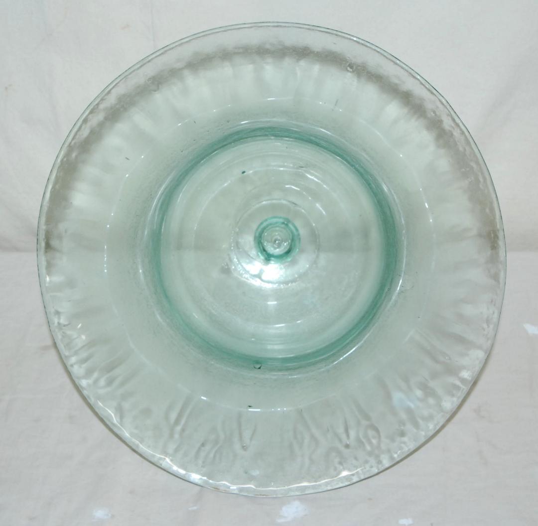 ベルジャー フレンチクローシュガラス グリーン ヴィンテージ ハンドメイド