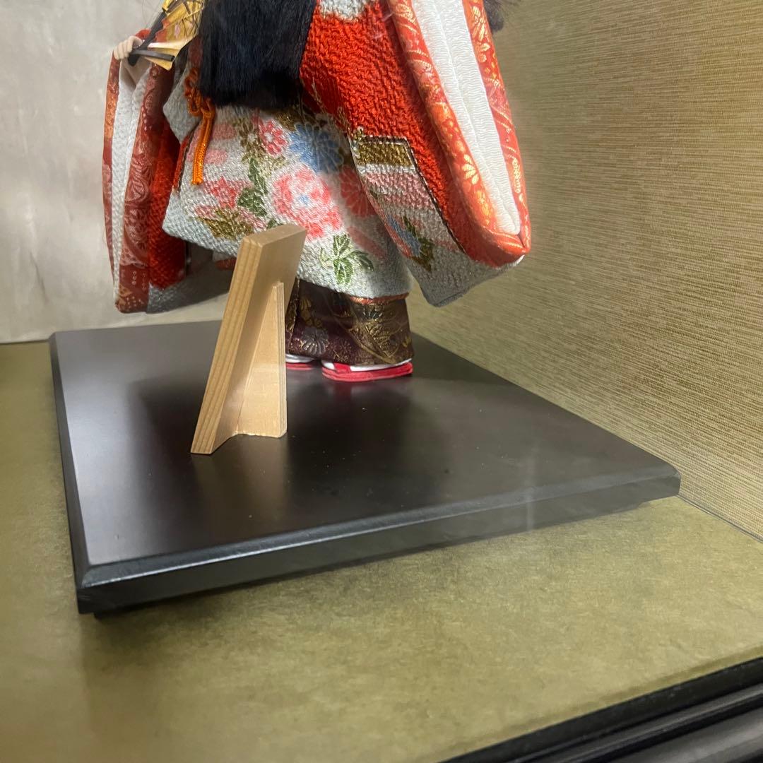 極美品 光玉作 福わらべ 日本人形 市松人形 ケース付 京ちりめん 正絹