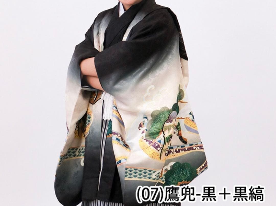 子供用　七五三着物 12点セット 鷹デザイン　男の子　5歳