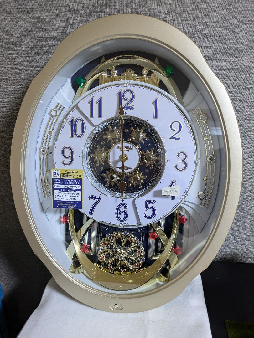 電波からくり時計　スモールワールドブルーム　 4MN500RH18