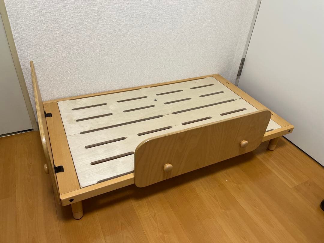 【美品】HOPPLキッズベッド 120x70x45