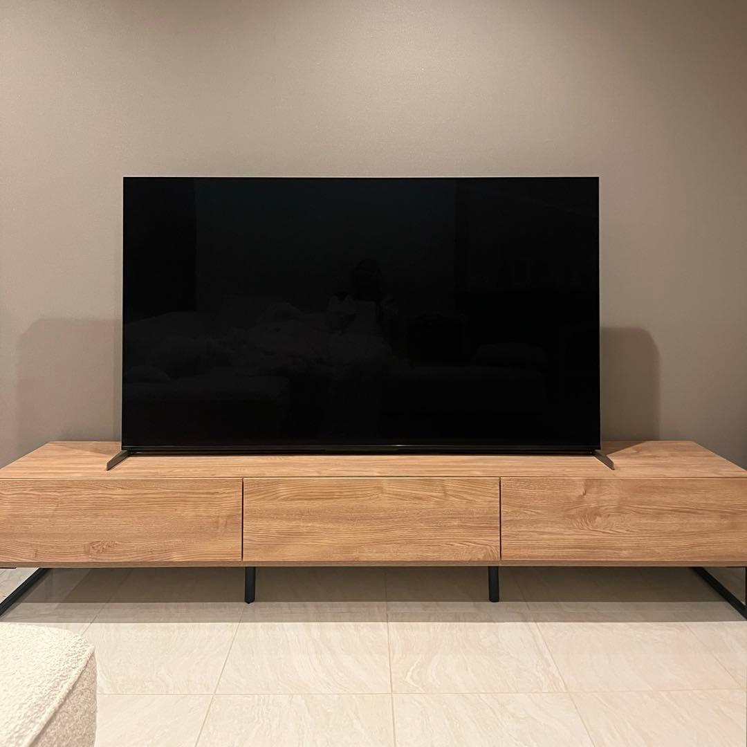 【極美品】lowya テレビボード テレビ台 ナチュラルウッド ロウヤ 210