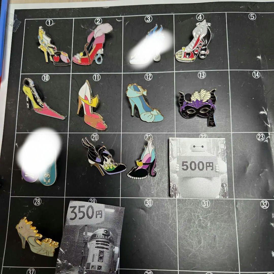 ディズニーピン　ヴィランズ　くつ　靴　シューズ　シンデレラ