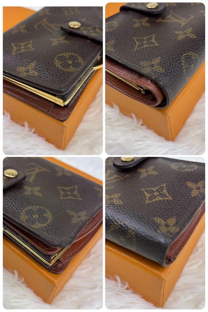 ルイヴィトン モノグラム がま口財布 折り財布 ポルトフォイユ ヴィエノワ