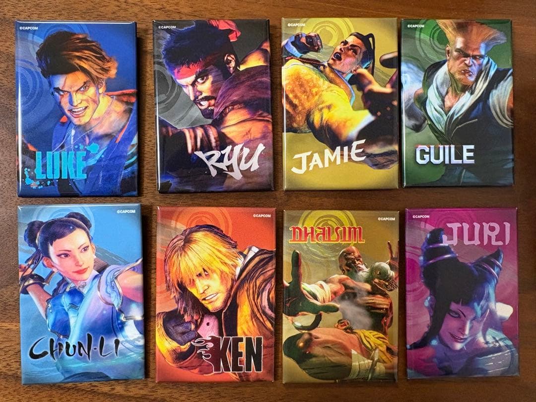 ストリートファイター6 スクエア缶バッチコレクション全8種コンプリート銭湯