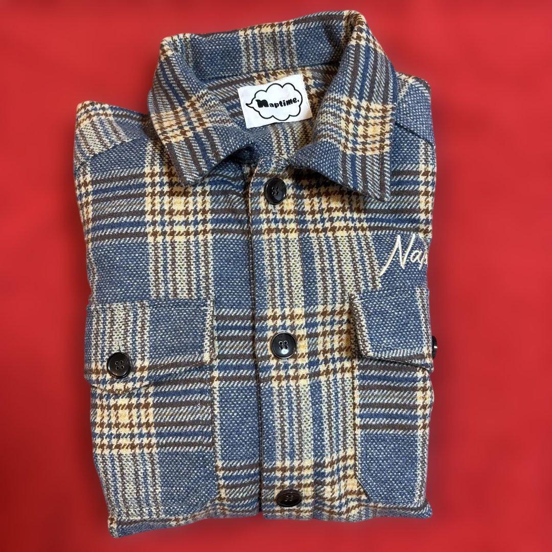 Nissy naptime 西島隆弘　ナップタイム　チェックシャツ　ブルー