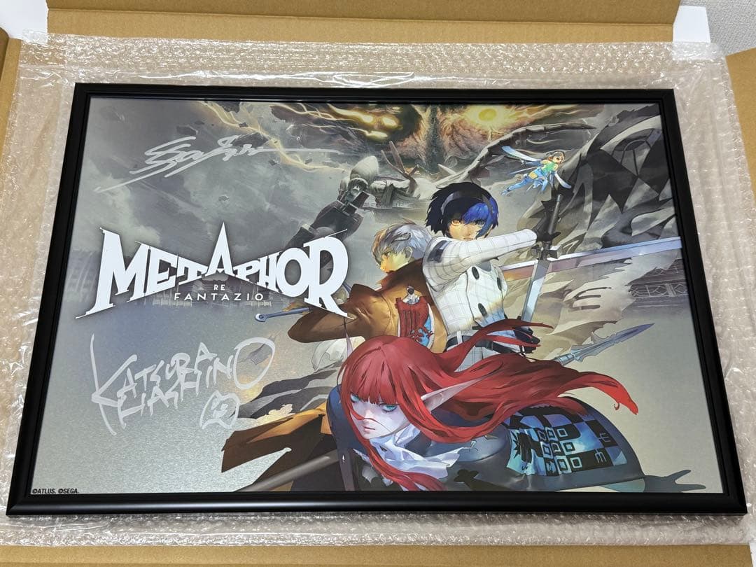 メタファー:リファンタジオ 直筆サイン入り A2メタルポスター 発売記念抽選会
