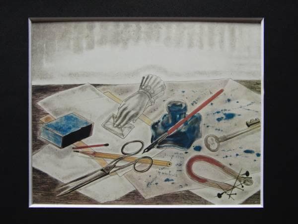 藤田嗣治、静物、希少な画集より、新品高級額・額装付、状態良好