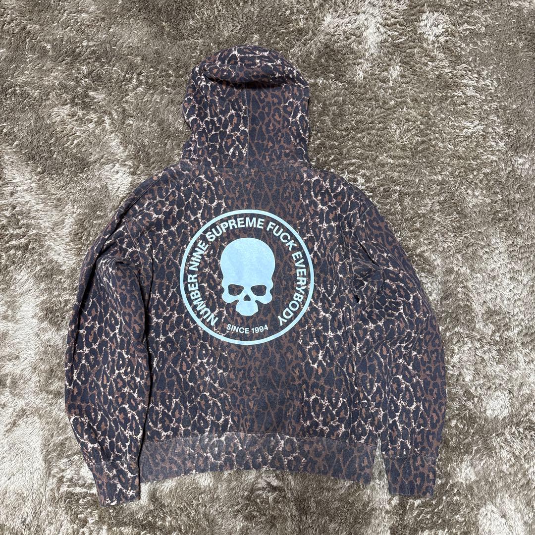 supreme number (n)ine レオパード　スカル　パーカー　S