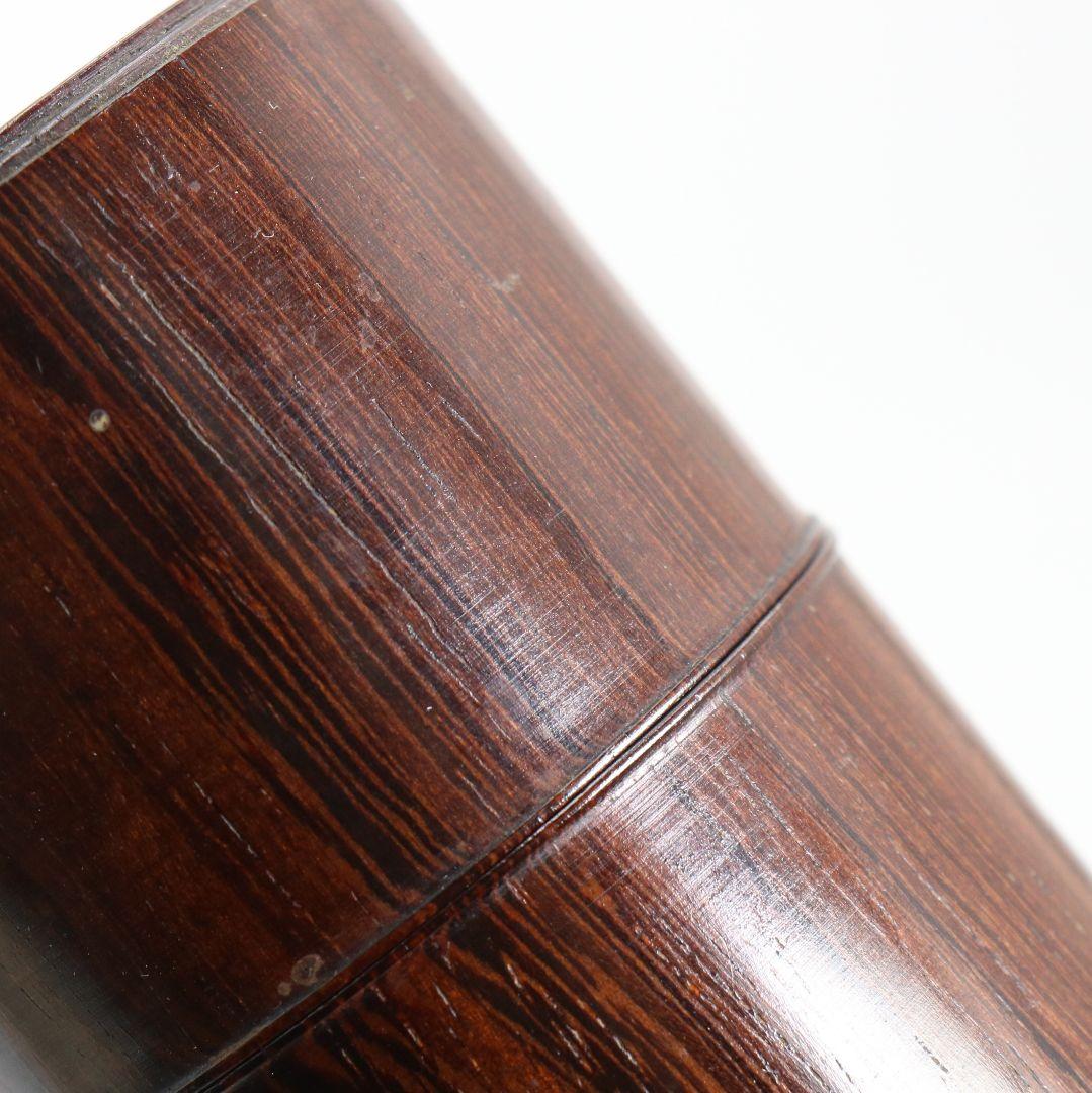 黒檀 中次 薄茶器 茶道具 共箱　V917