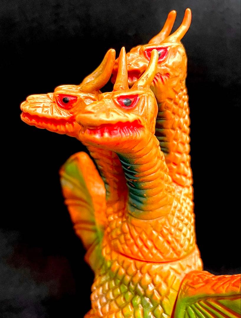 ブルマァク　キングギドラ　1970年　初期型　当時物　ゴジラ　落書き破損無し