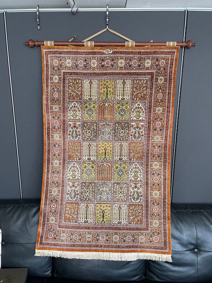 新品最高級　MUSEO社タグ付き　イラン　クムシルク　絹100% タペストリー