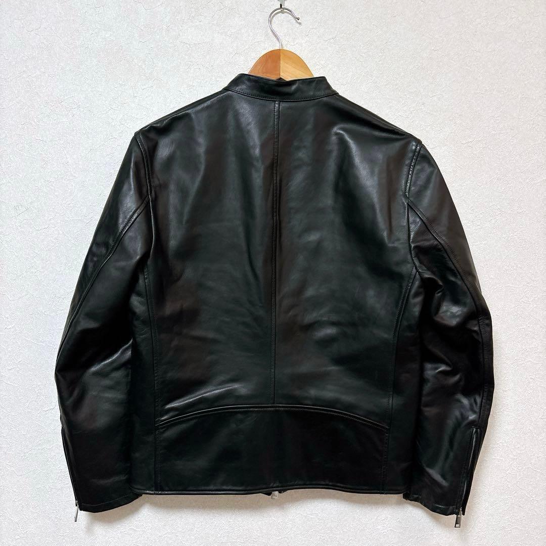 【美品】Theoryセオリー シングルレザーライダースジャケット 牛革カウレザー