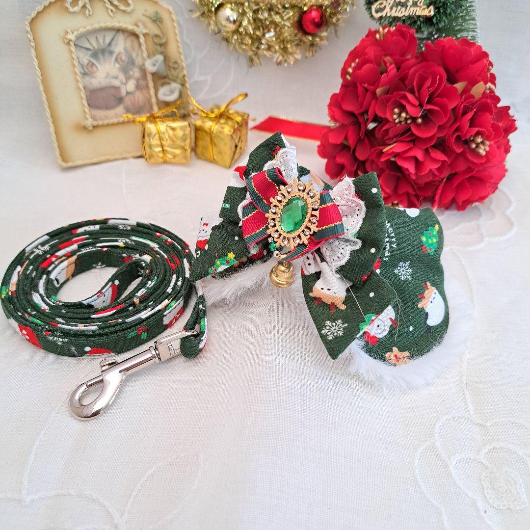 はる、クリスマスシリーズ(赤無地)わんちゃん猫ちゃん用首輪