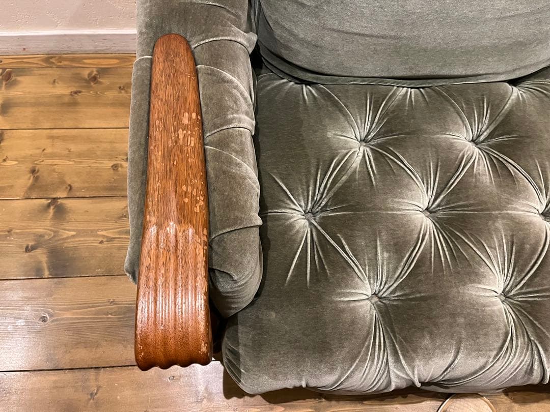 m　maruni ベルサイユ　3人掛け ソファ オットマン ベロア