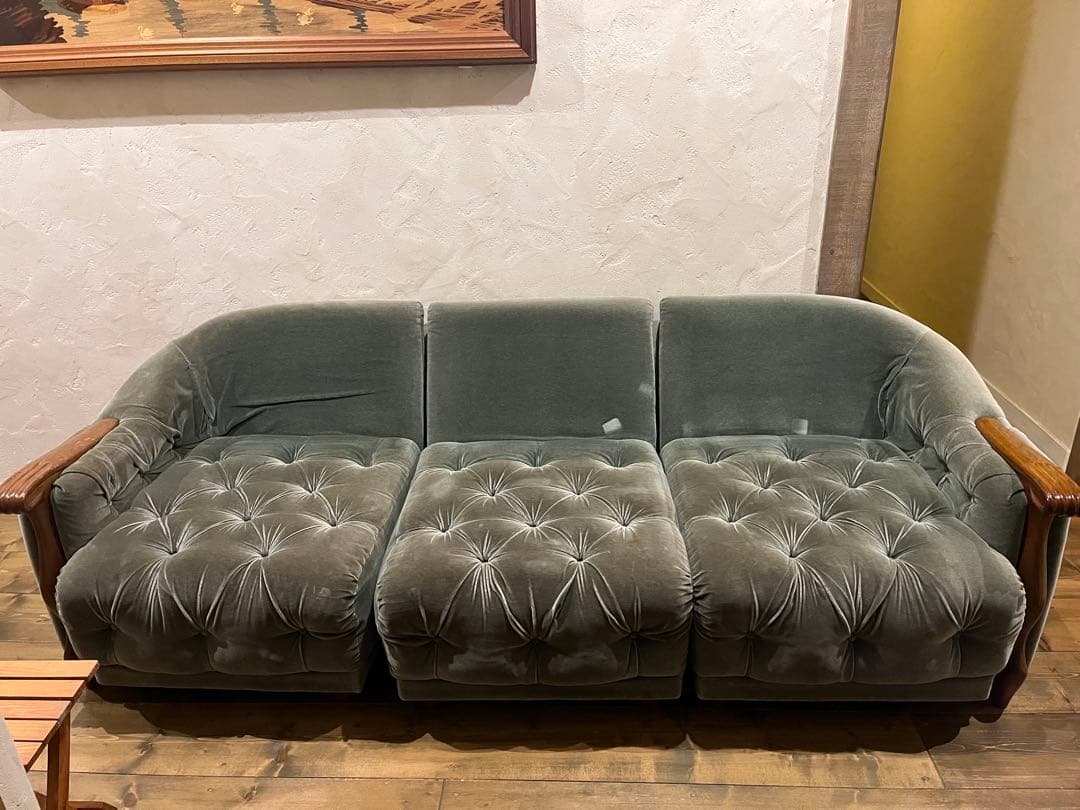 m　maruni ベルサイユ　3人掛け ソファ オットマン ベロア