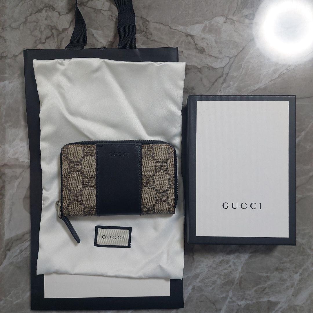 GUCCI GGパターン ケース カードケース ブラック ベージュ