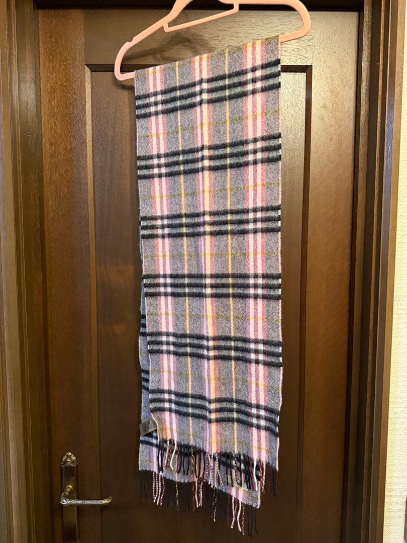 バーバリー マフラー ピンク チェック柄