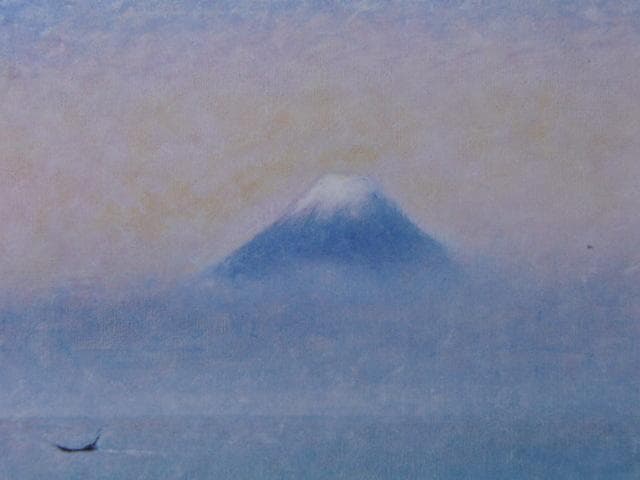 牛島憲之、【黎明富士】、希少な額装用画集より、新品額装付、状態良好