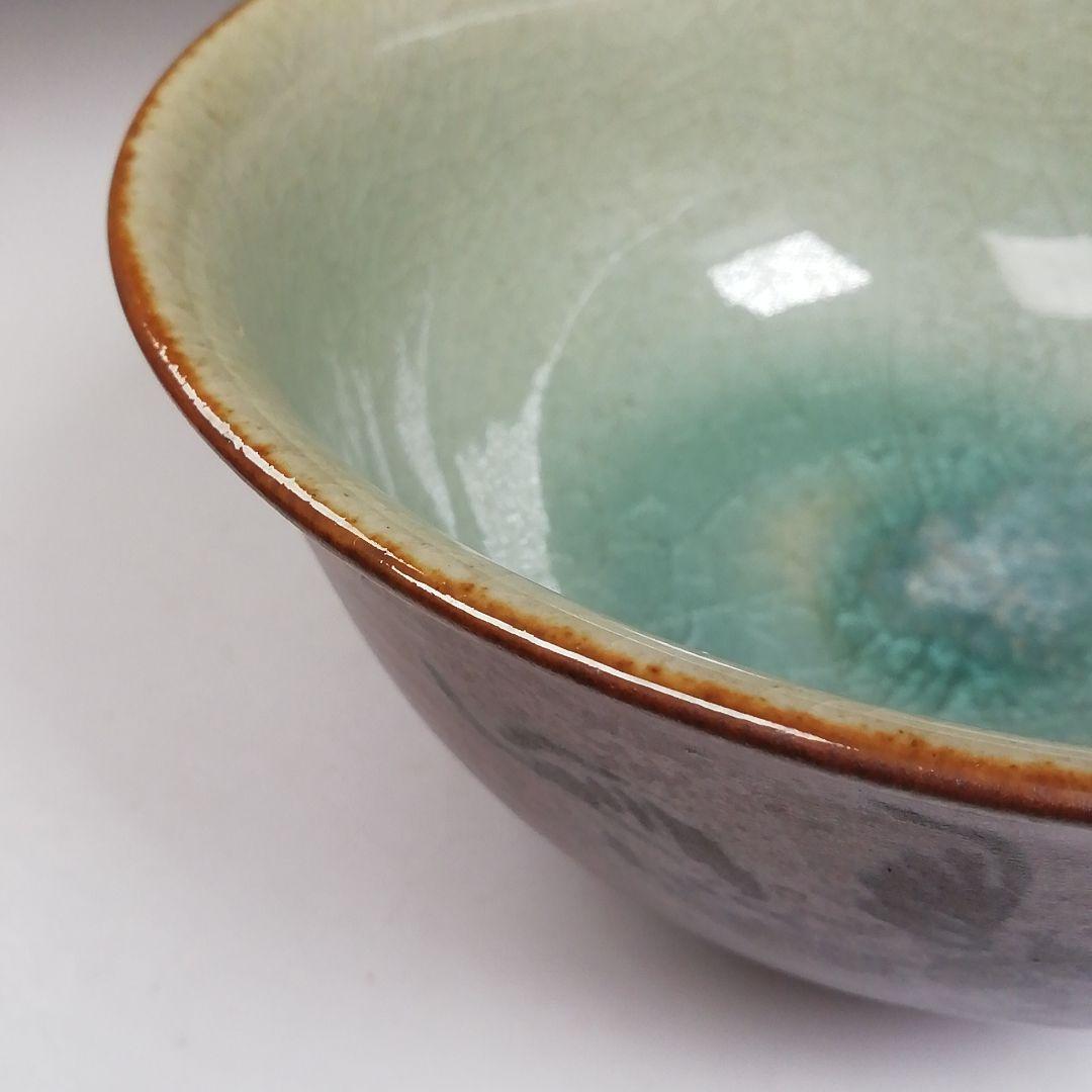 Ｗ５６　茶碗　『象眼手　茶碗』『伊勢美夜之窯　八木秀夫 作』共箱　抹茶碗　茶道具