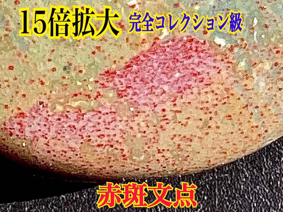 ✳20万円以上の品　赤斑文点入り1点物　出雲青緑【碧玉】勾玉　鑑別書付き半額以下