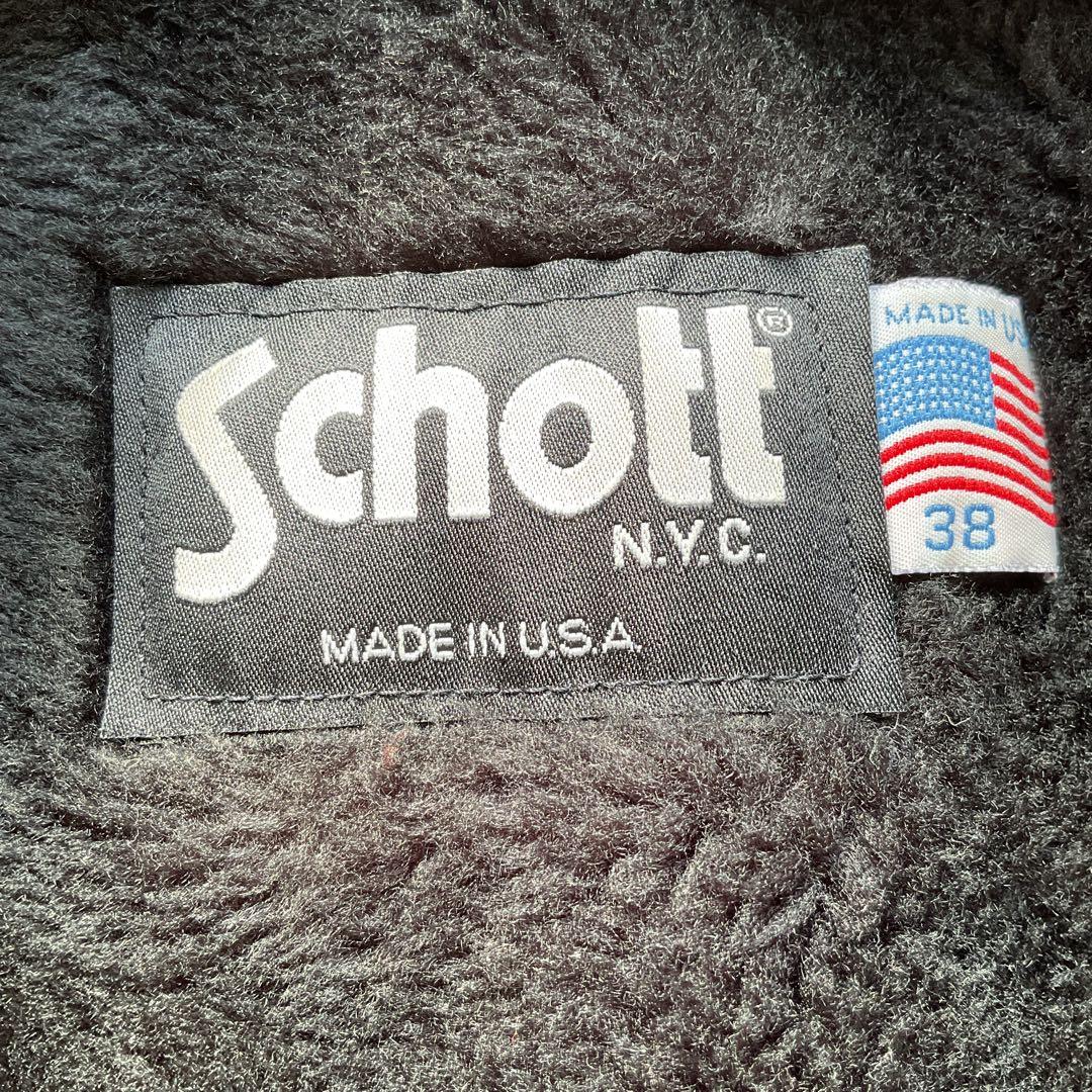 人気✨schott 641 レザージャケット　シングルライダース　38 ブラック