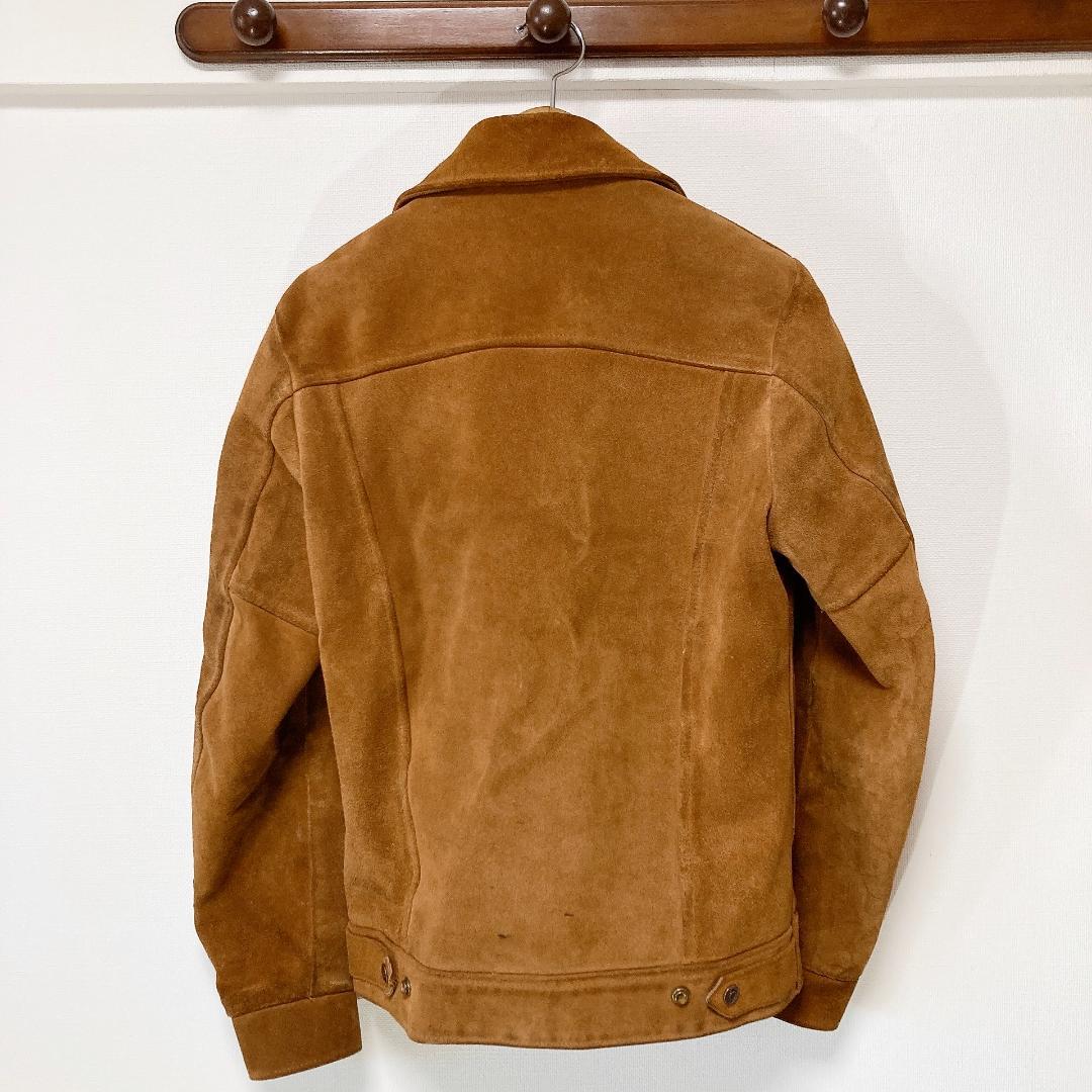 Schott スウェード トラッカージャケット レザージャケット ブラウン 34