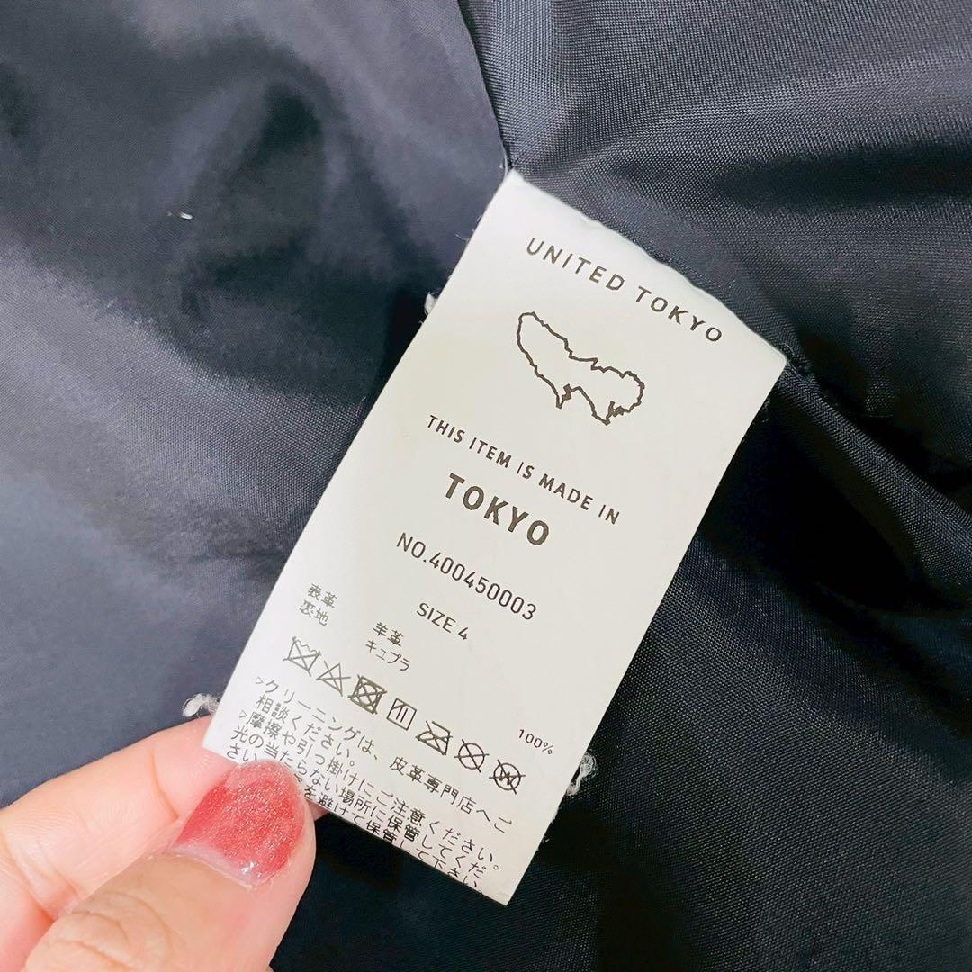 超希少XL UNITED TOKYO シングルライダースジャケット 4 ラム