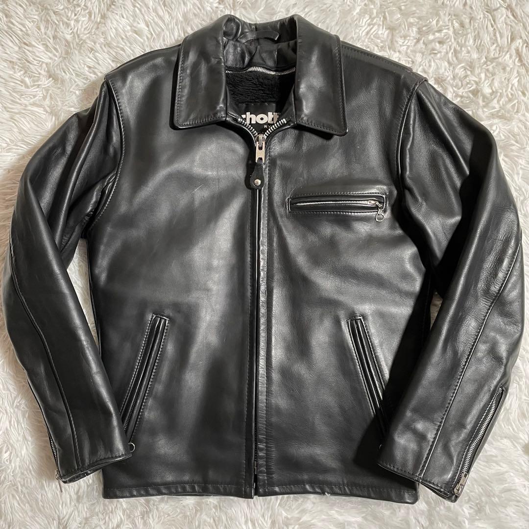 ショット ライダースジャケット レザージャケット 643