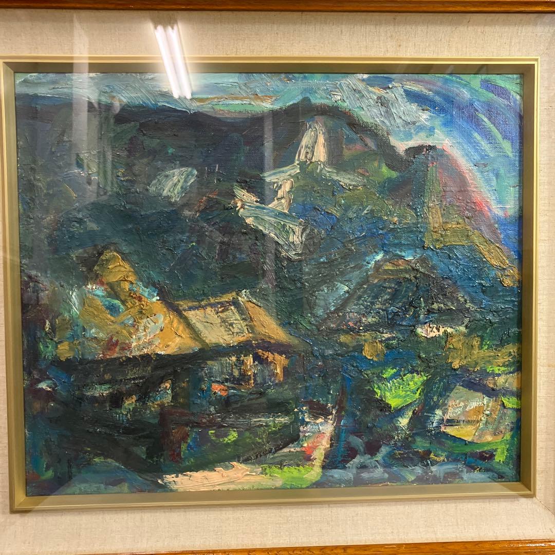 No.34113003 油彩　江口一夫「伊豆盛夏　F8」