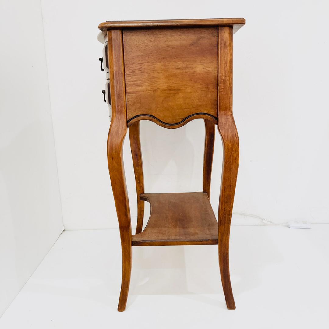 アンティーク調 テレフォンスタンド ブラウン