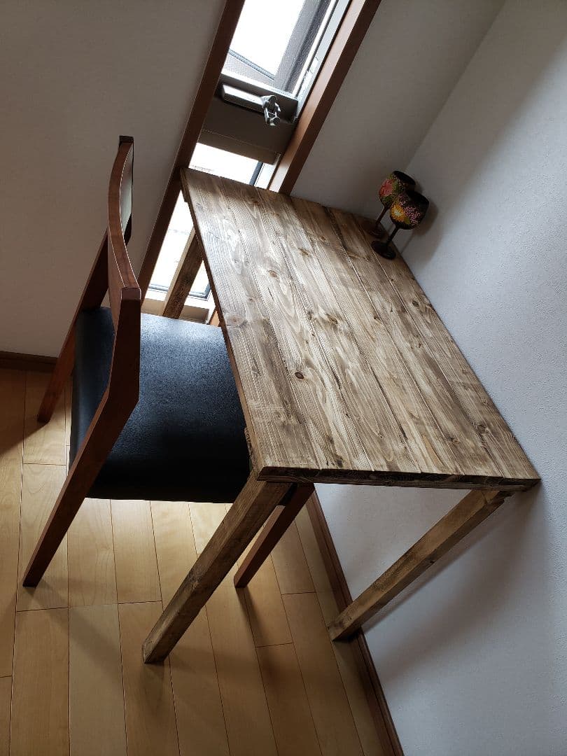 90✕54ジャコビーン　　カフェテーブル　折り畳み式　　無垢材