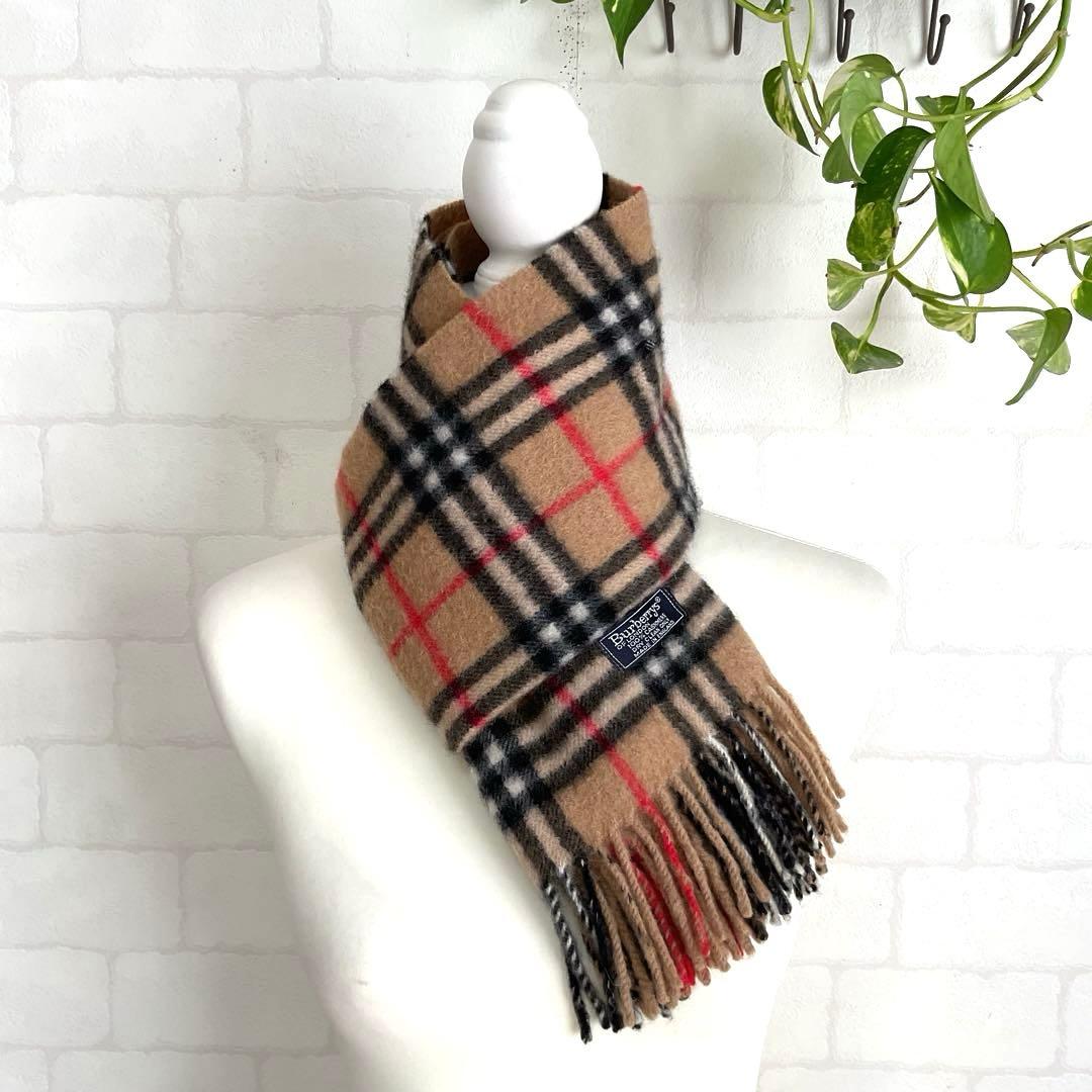 BURBERRY バーバリー マフラー ノバチェック カシミア100% 英国製