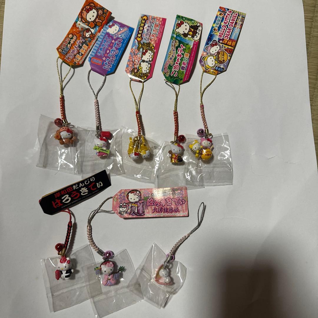 【新品未開封】ハローキティご当地根付けストラップ9個セット