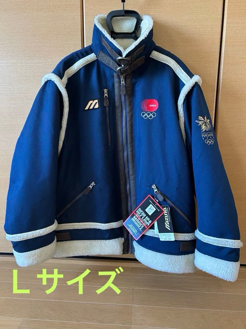 MIZUNO サイズL冬季長野オリンピックジャケット ネイビー