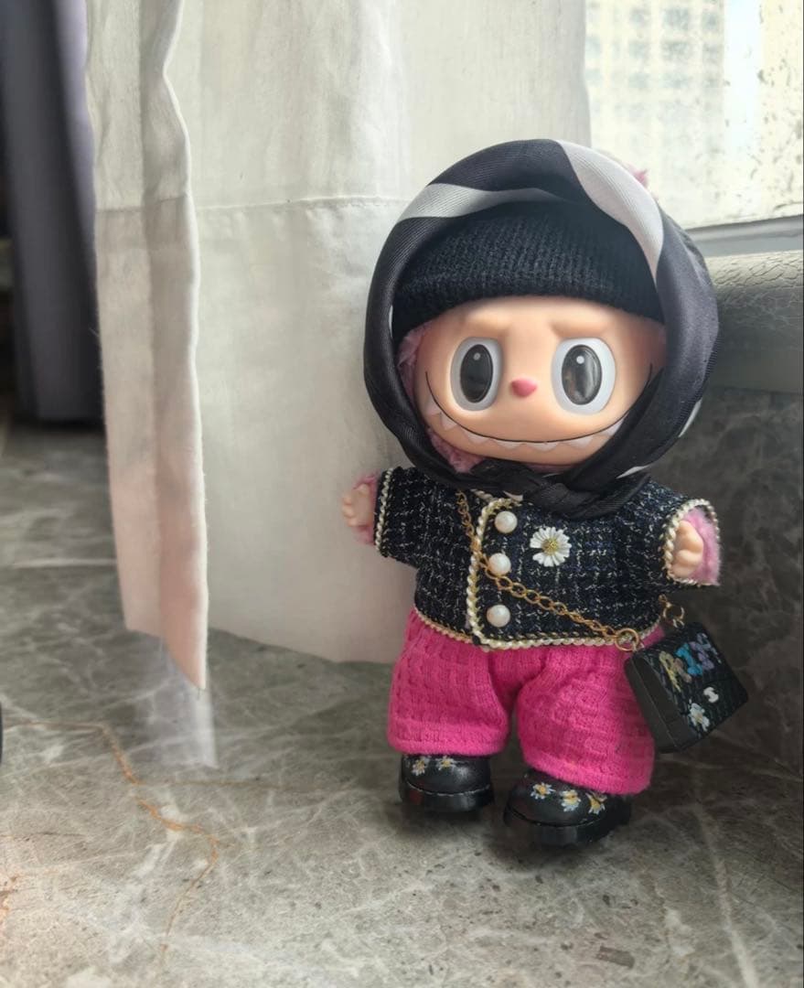 Labubu BIGBANG G-DRAGON ジヨン着用風 ぬいぐるみ服 7点