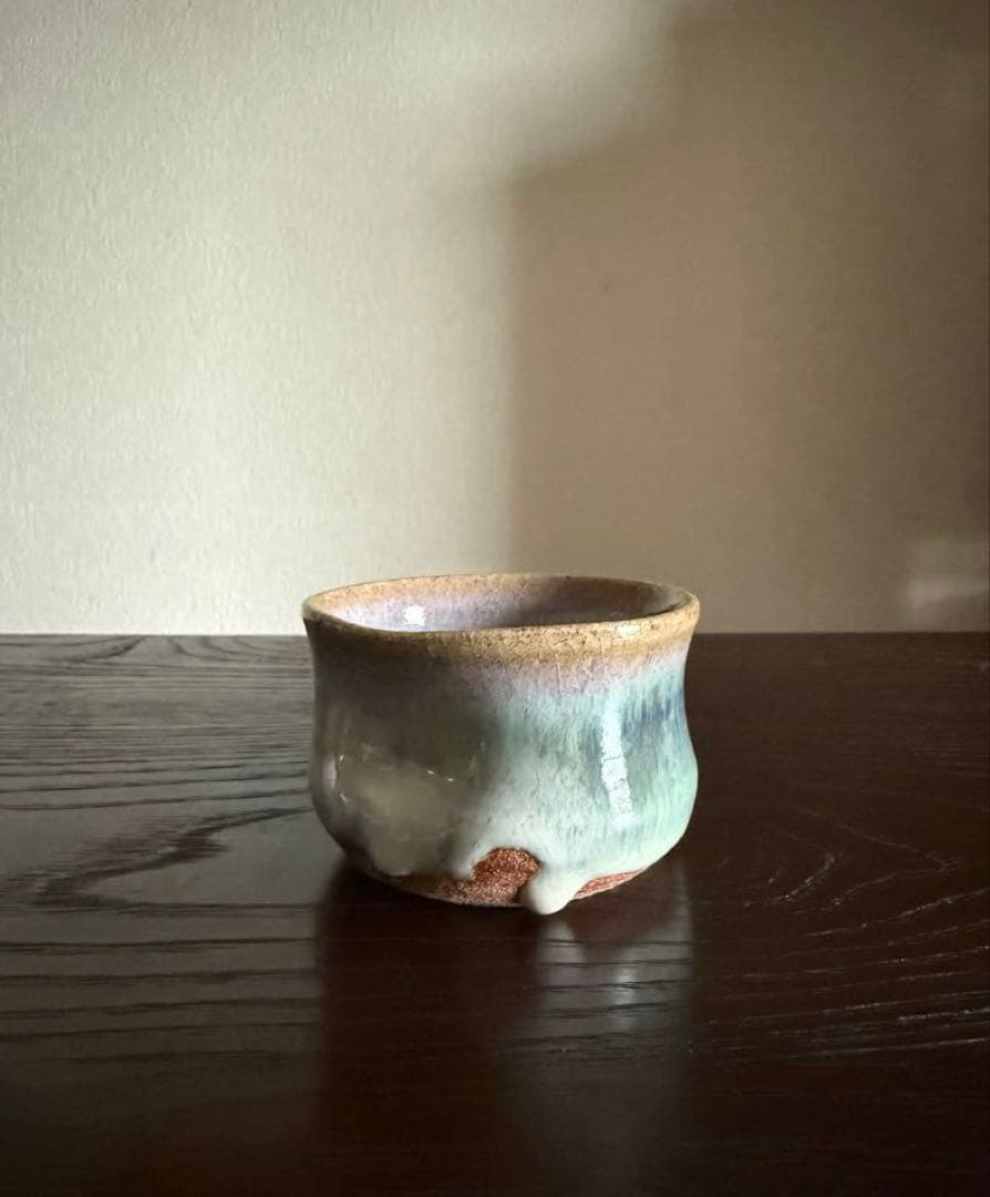 民藝 会津本郷焼 宗像窯 七代目 宗像亮一 ぐい呑 酒器 在銘