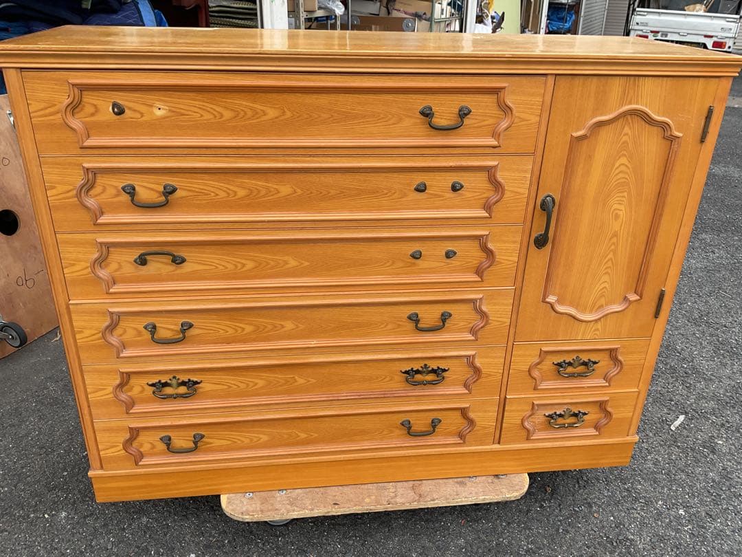 昭和レトロ 宮島型 135幅 洋服箪笥 大型収納 タンス